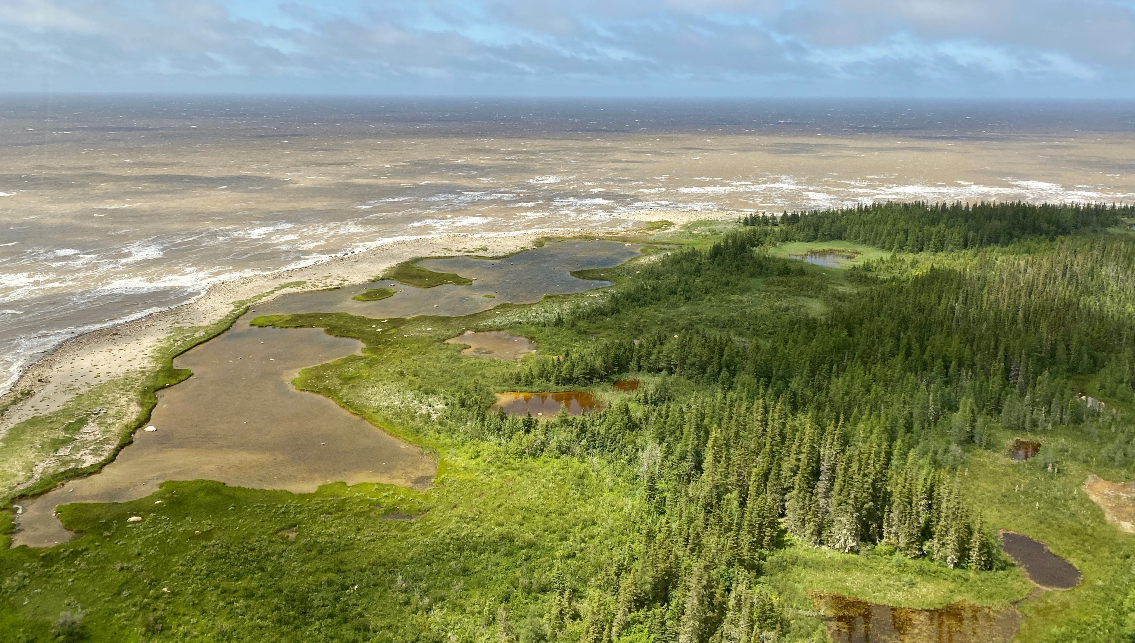 Aerial view of James Bay.