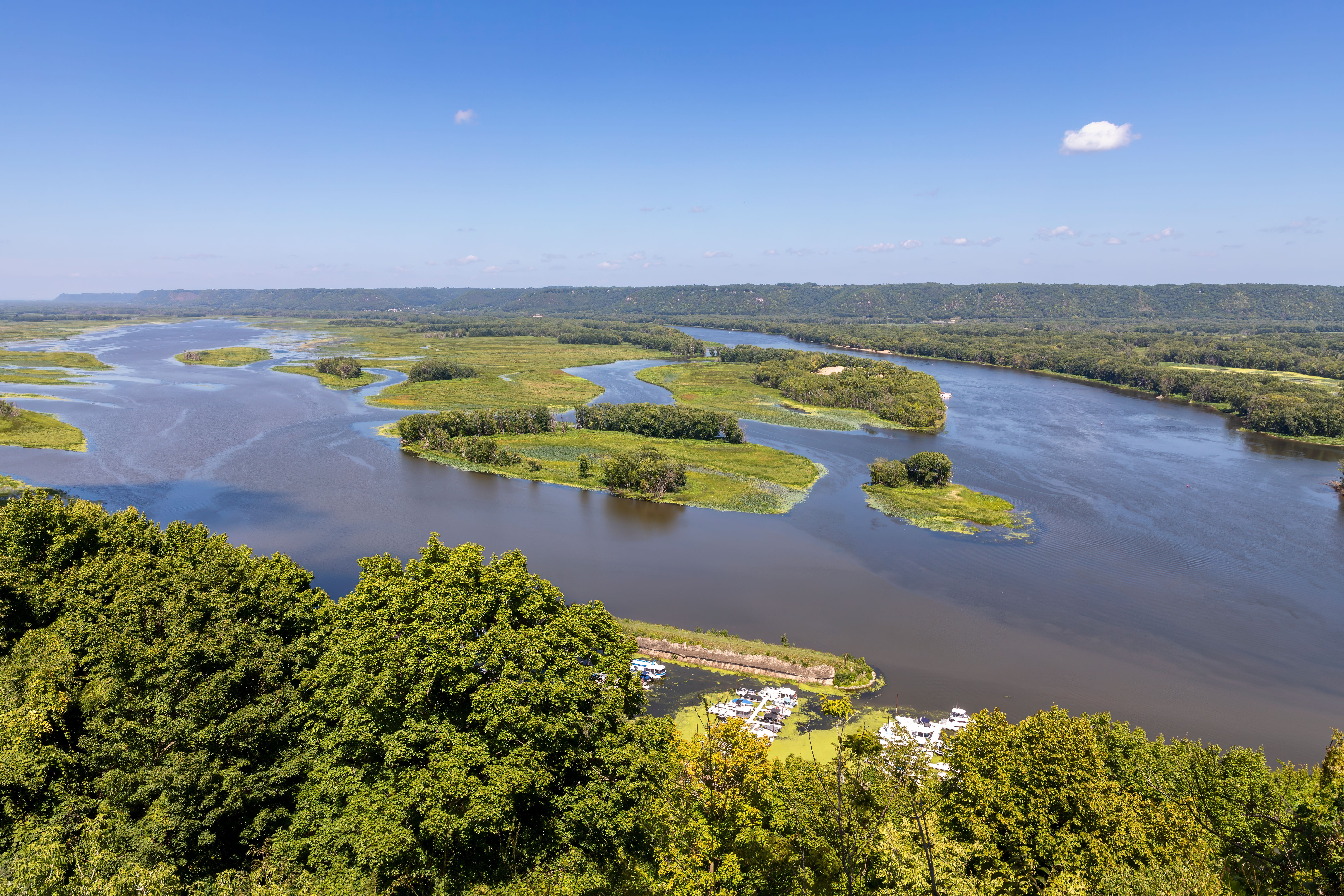 Upper Mississippi River bird's-eye view