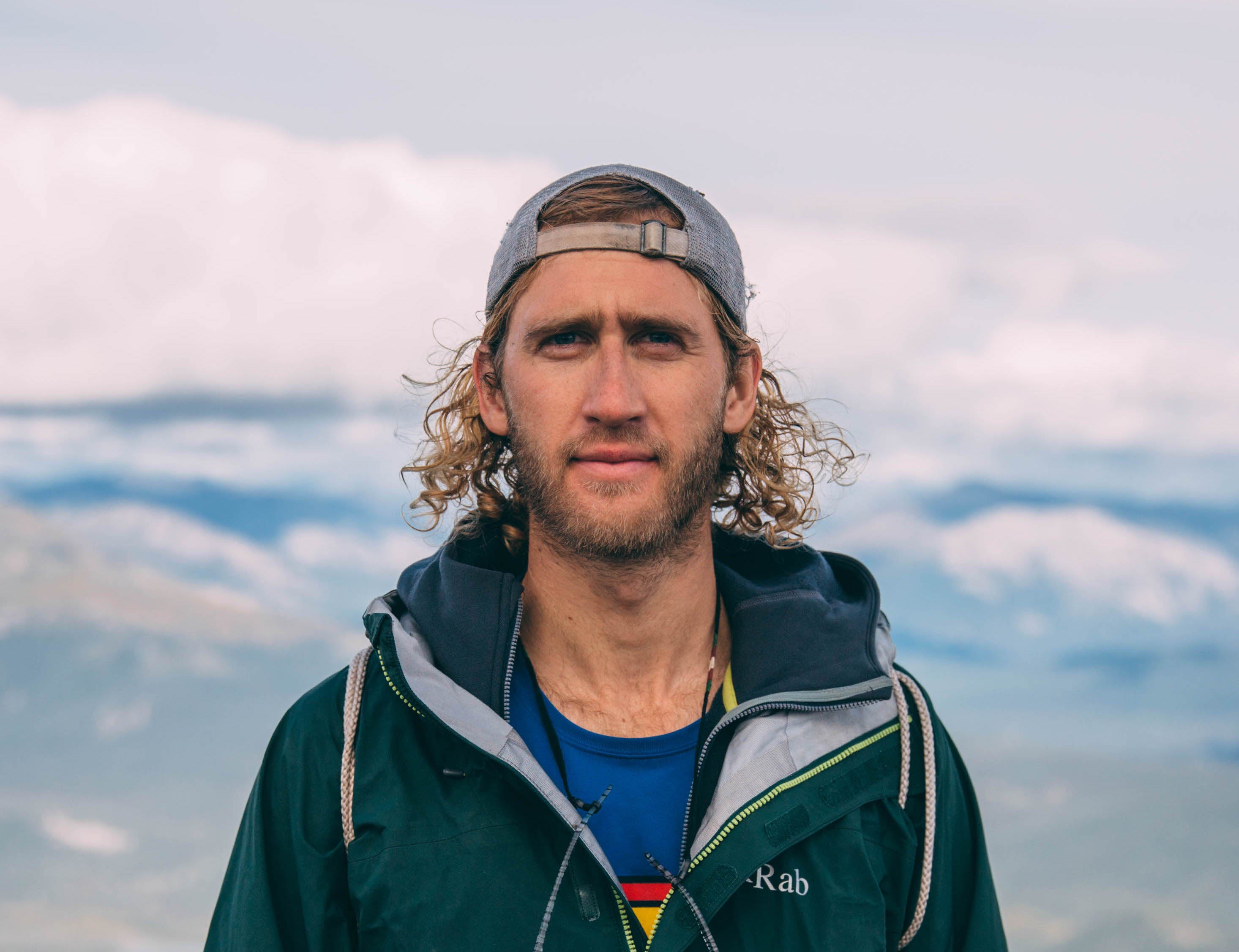 Man standing in mountainous area