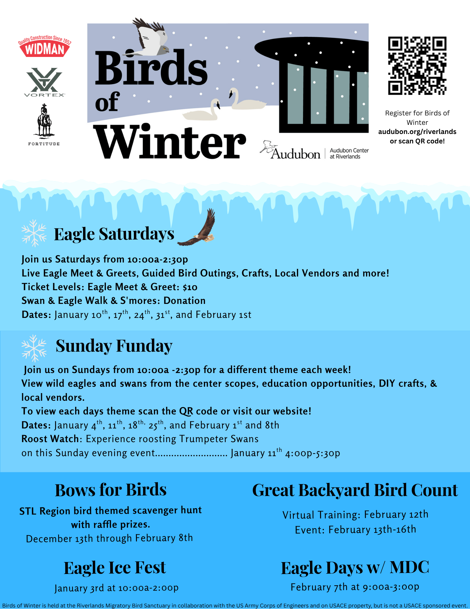 Birds of Winter Events 2026 Flyer