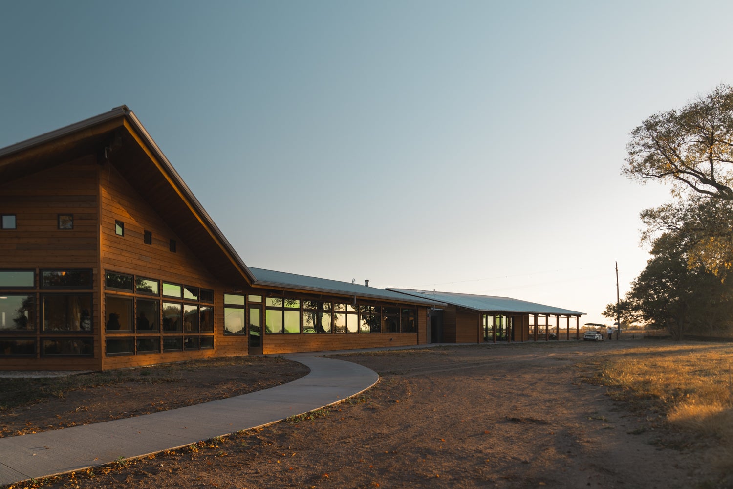 Visitor center at dusk