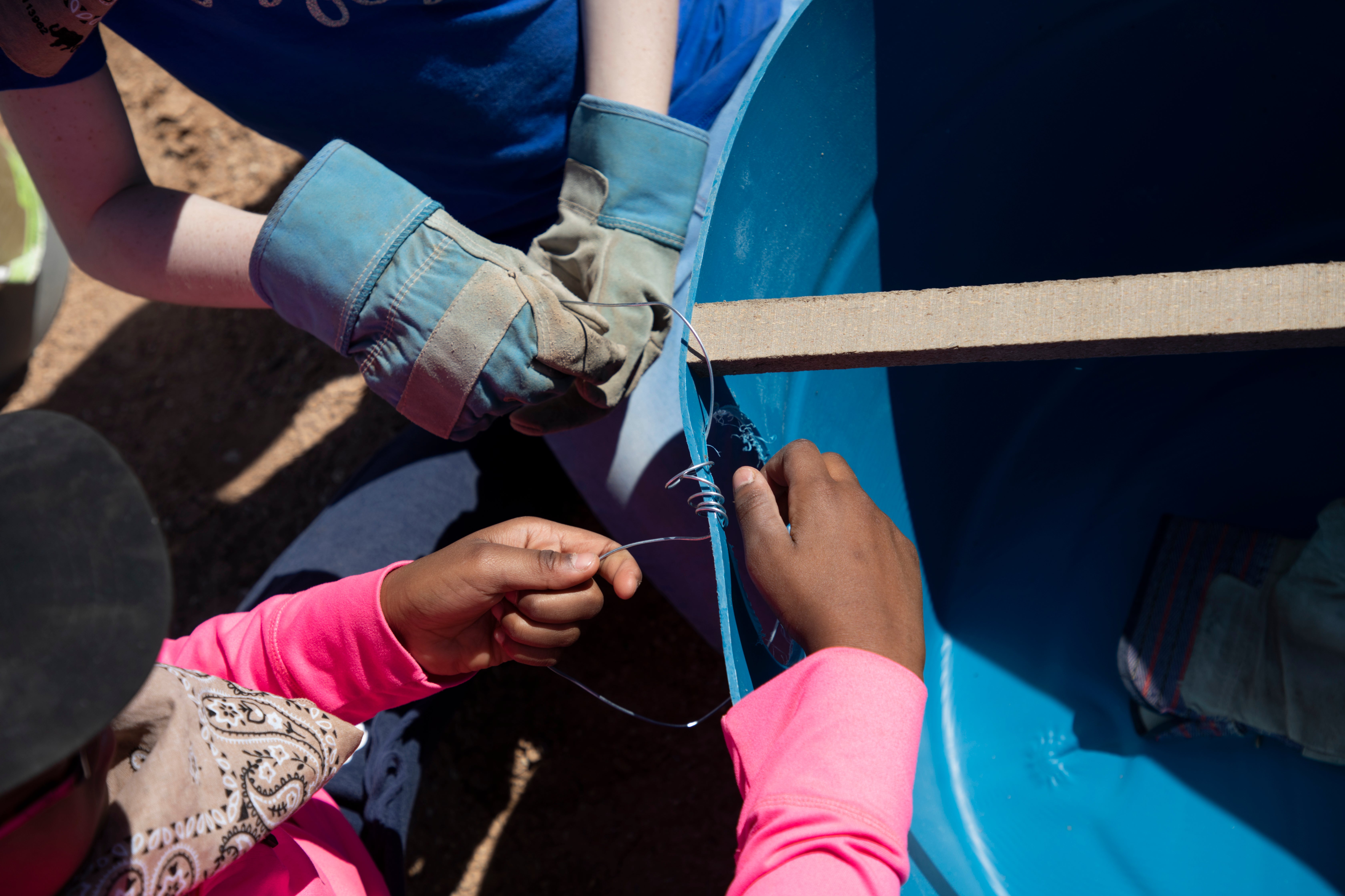 Burrowing owl workday. Photo: Luke Franke