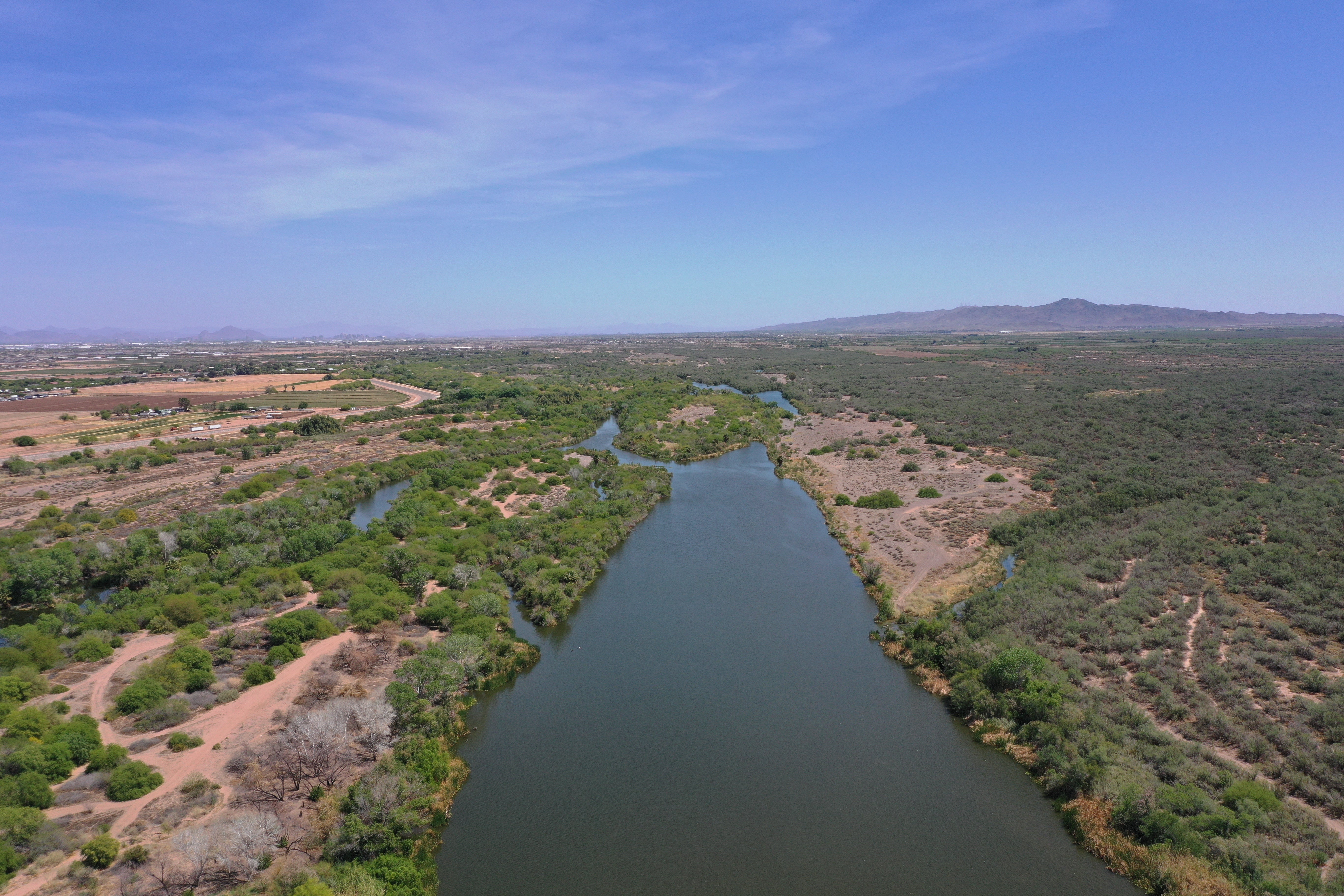 Drone Imagery of Lower Gila River landscape