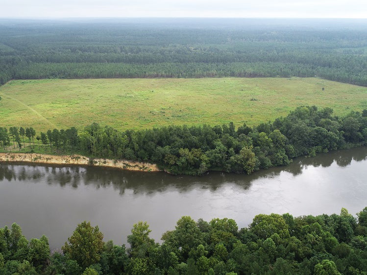 An aerial view of the Savannah River 