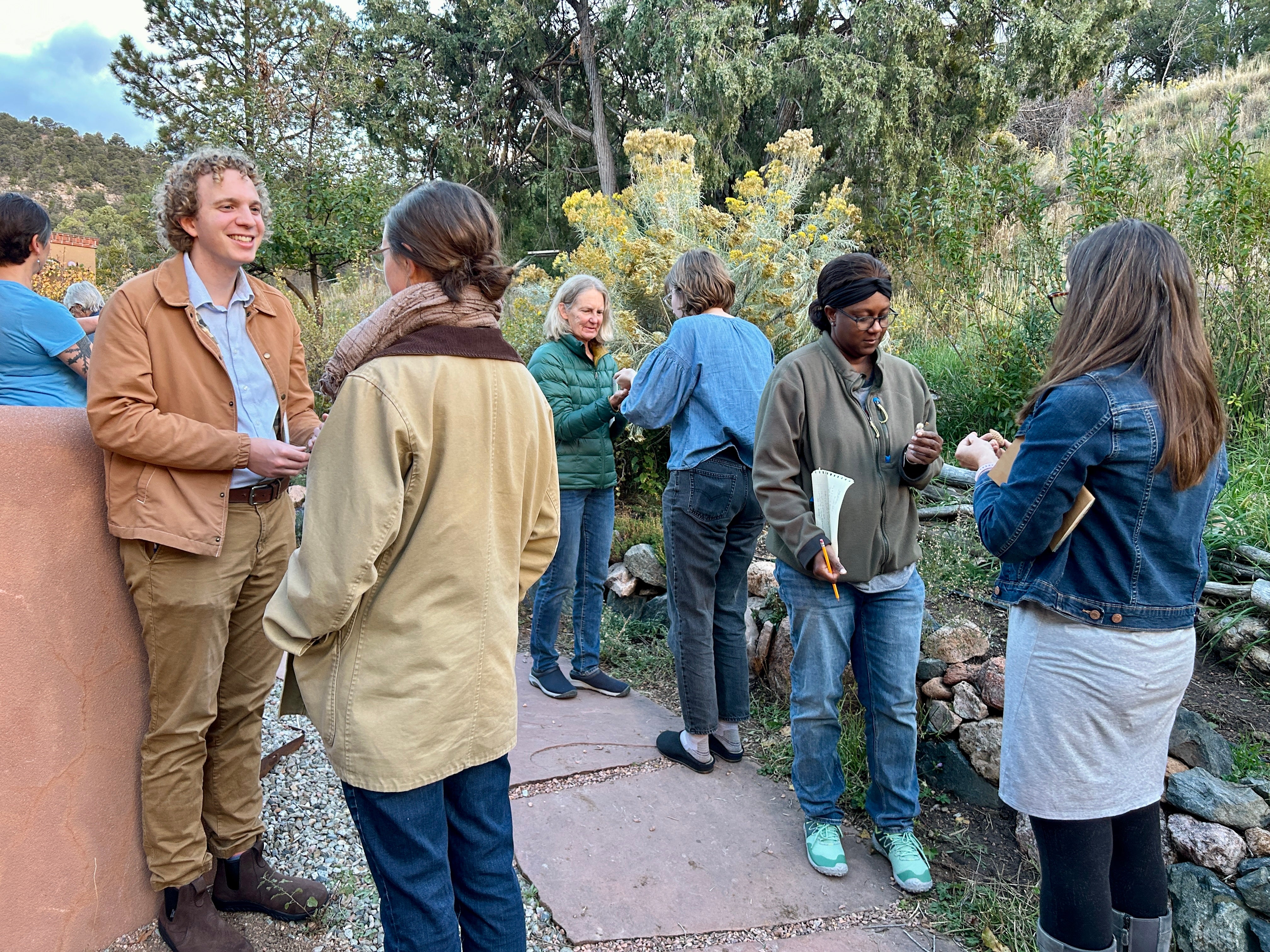 Master Naturalists discuss outside