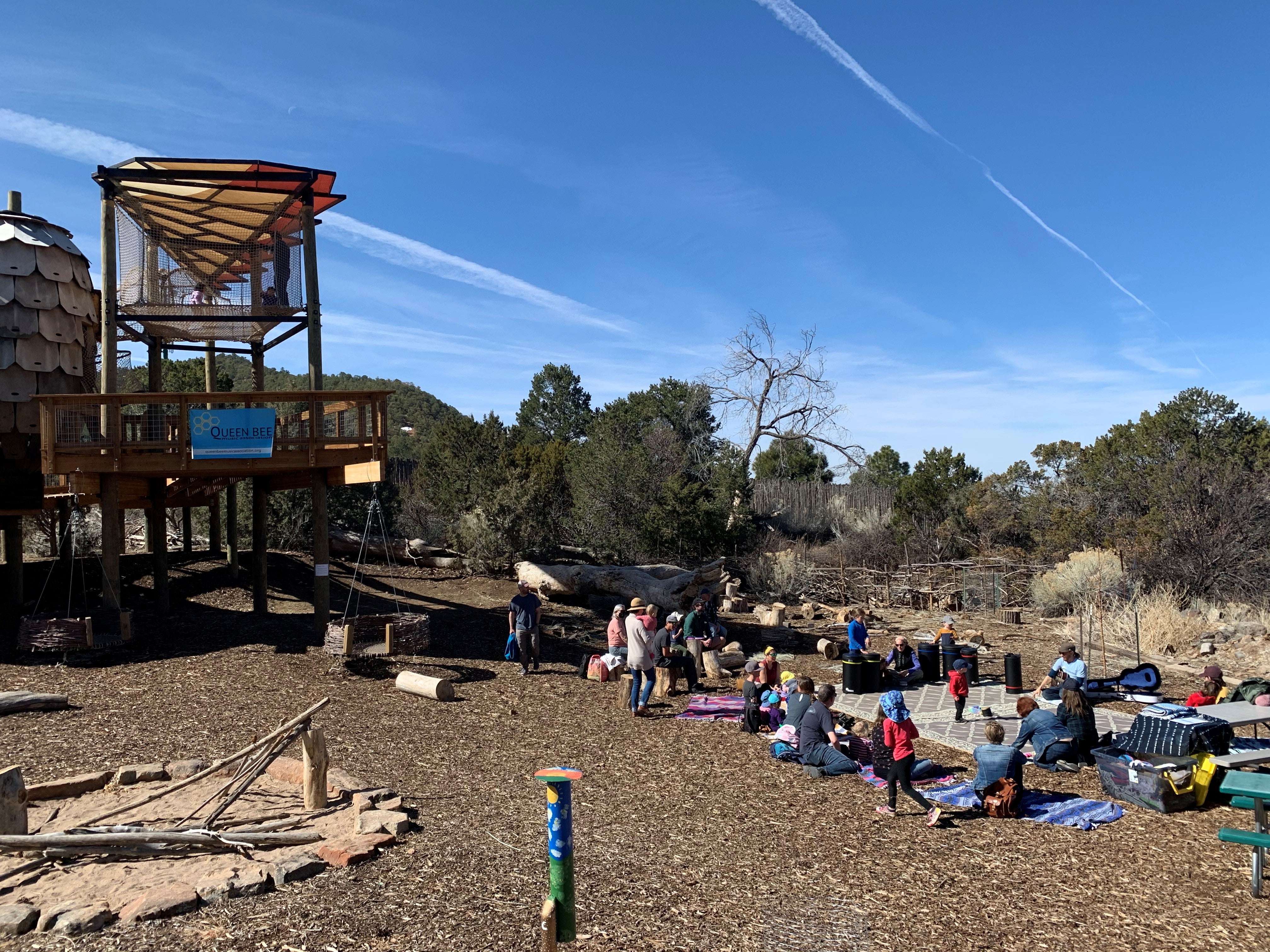 Group singalong at the Treehouse
