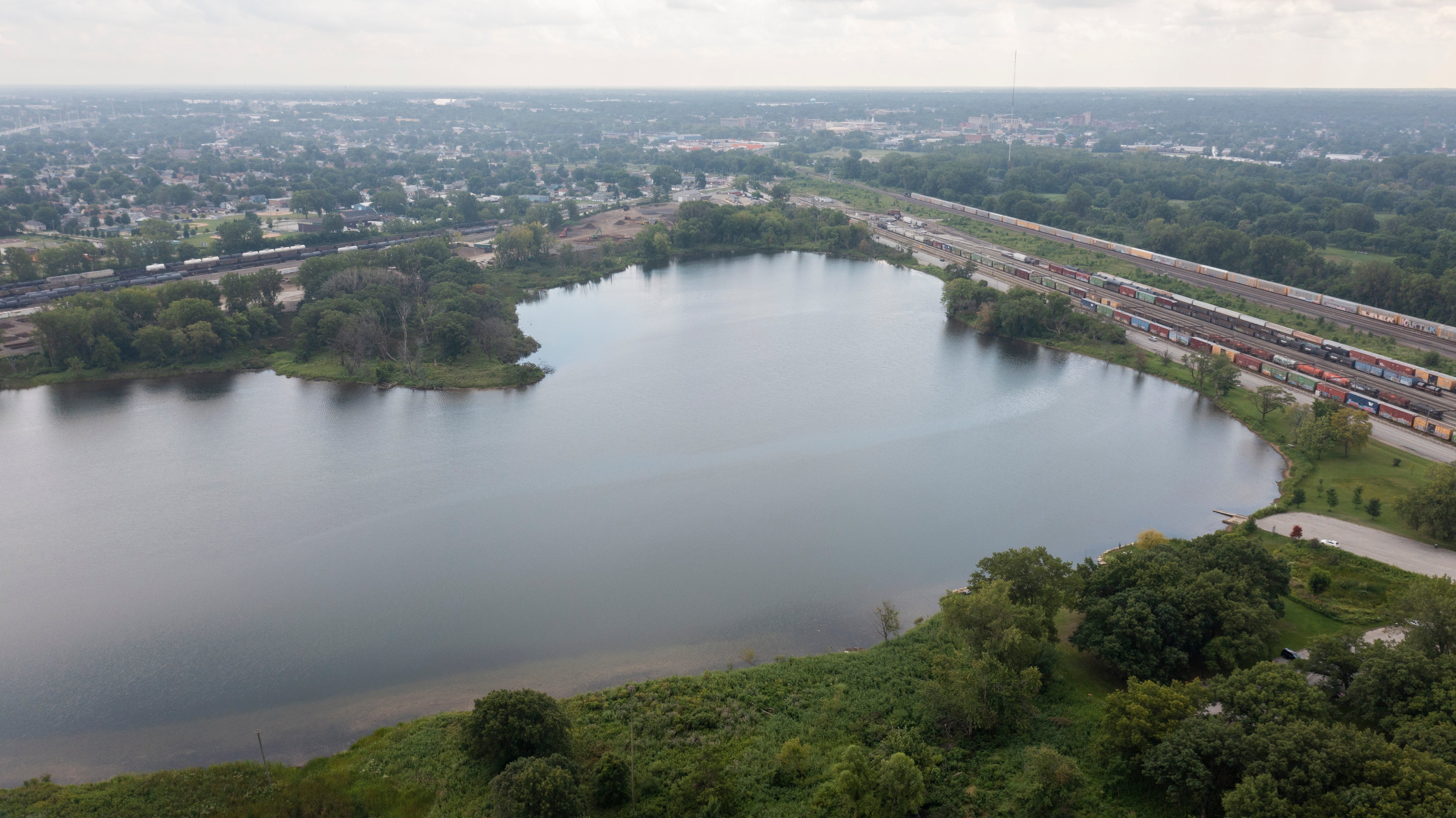 Powderhorn Lake overhead view