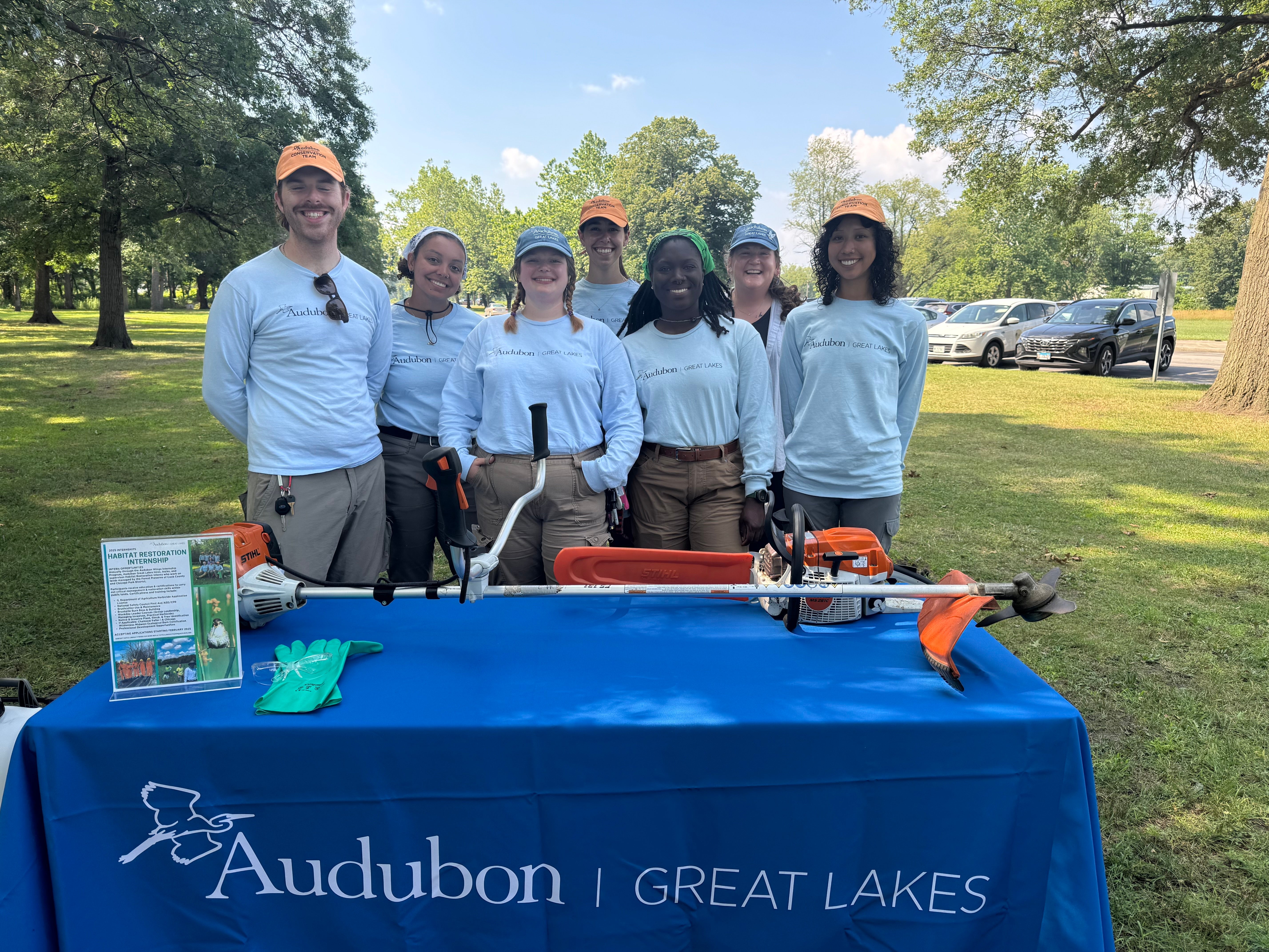 Audubon Habitat Restoration Interns. 
