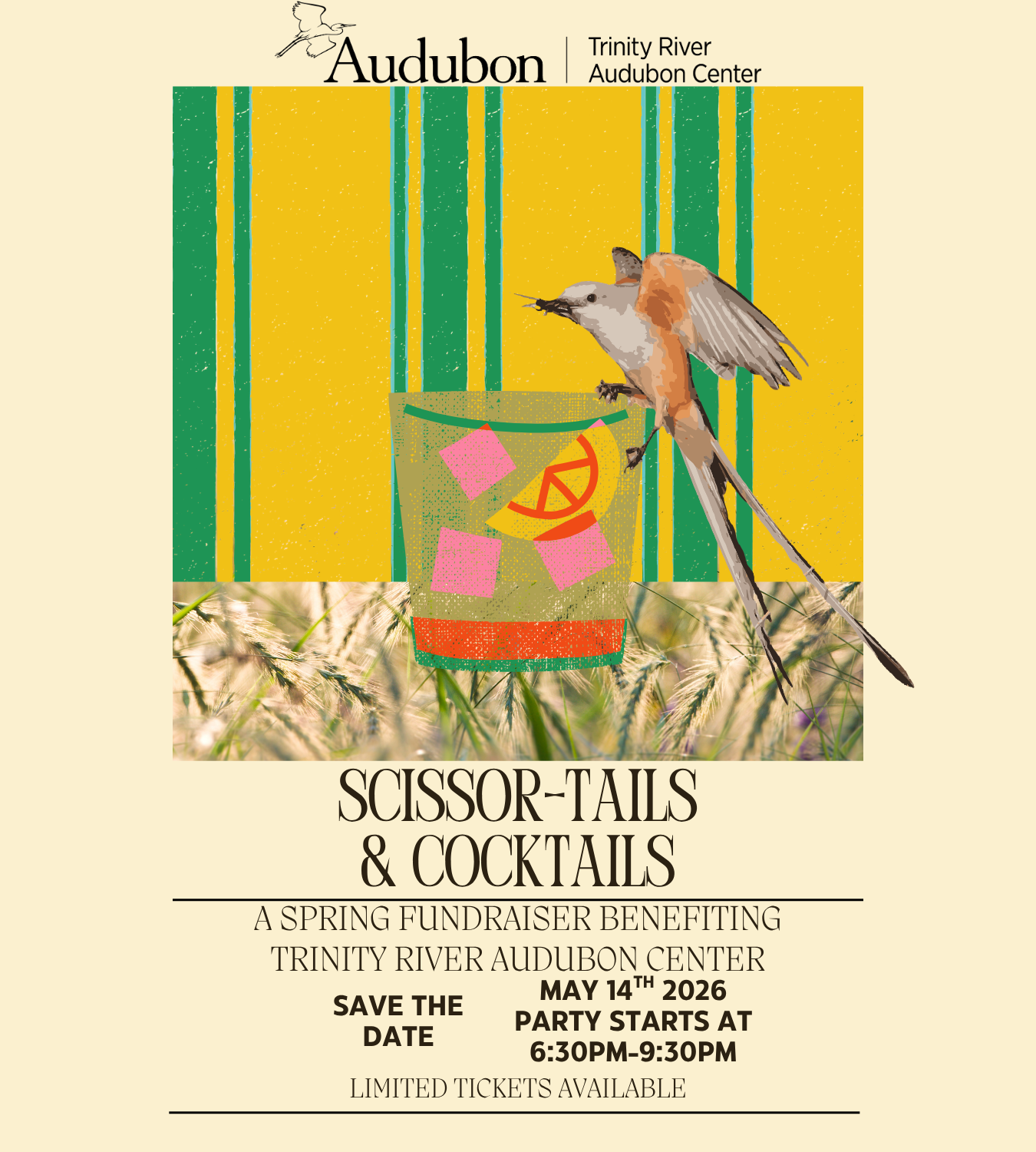 Scissor-tails and Cocktails Flyer