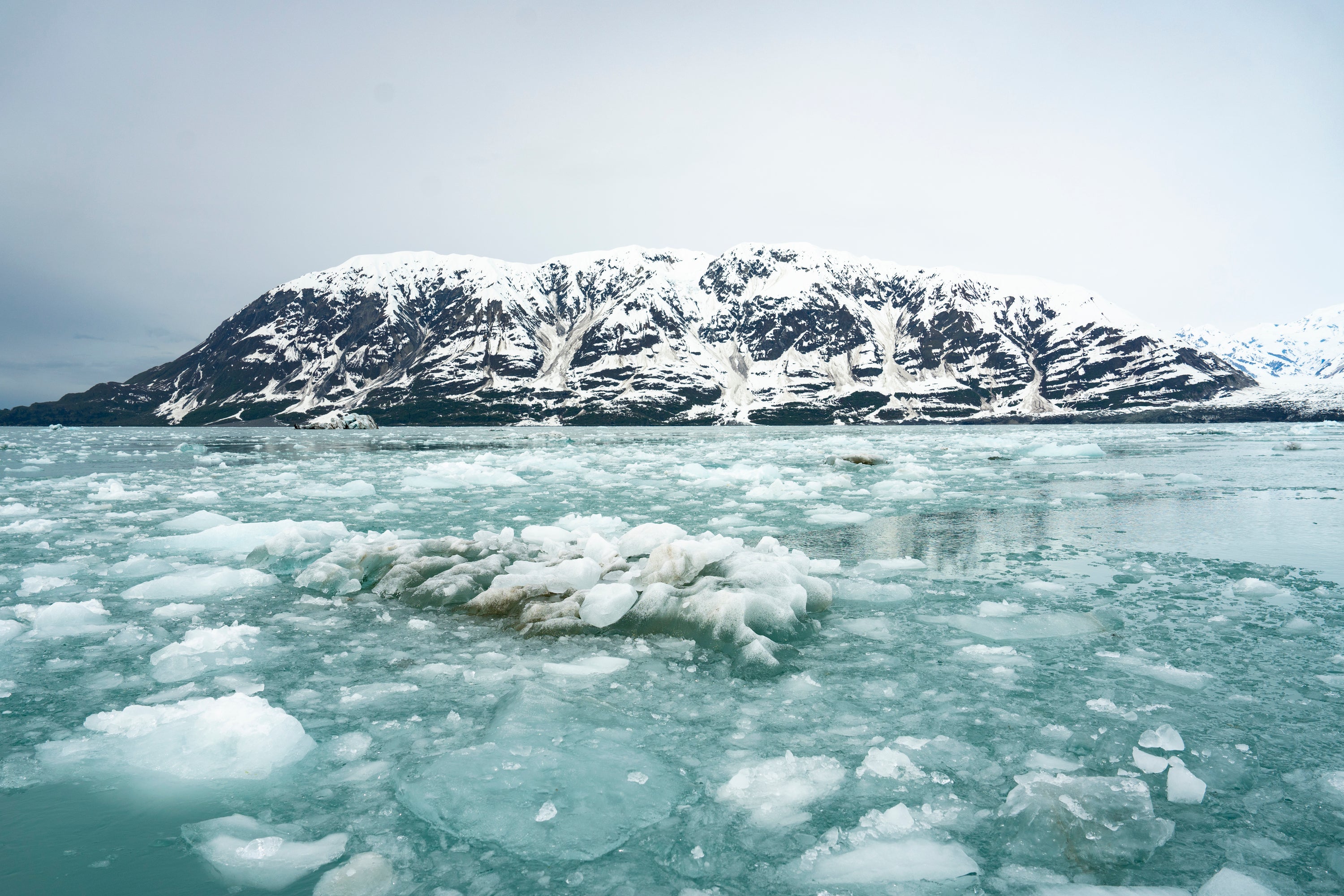 Glacier on water