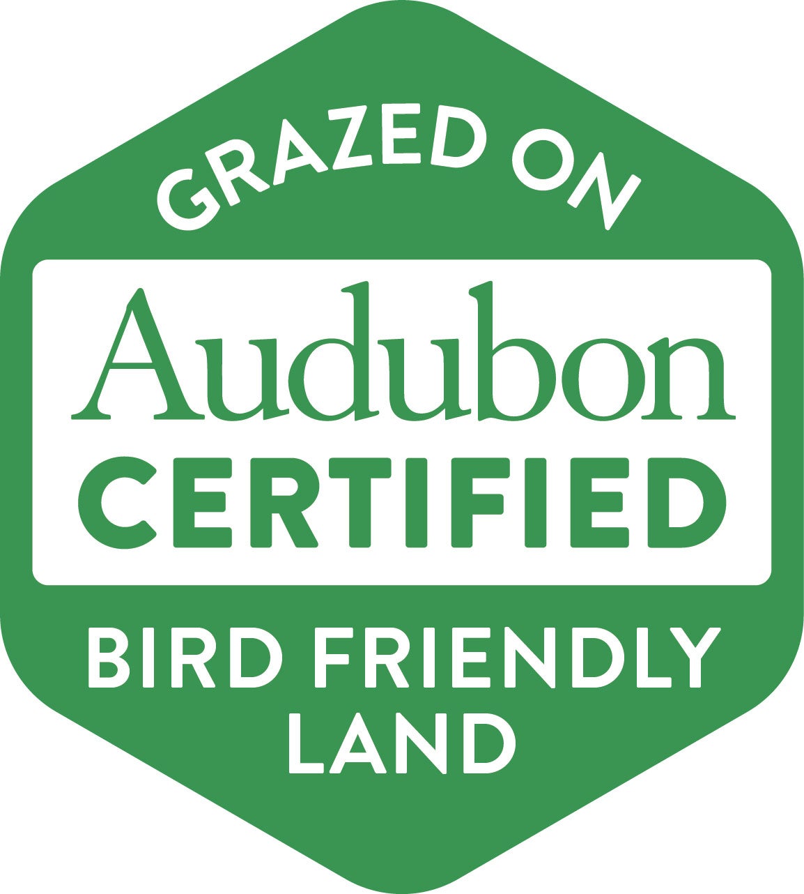 Audubon label on Western beef.