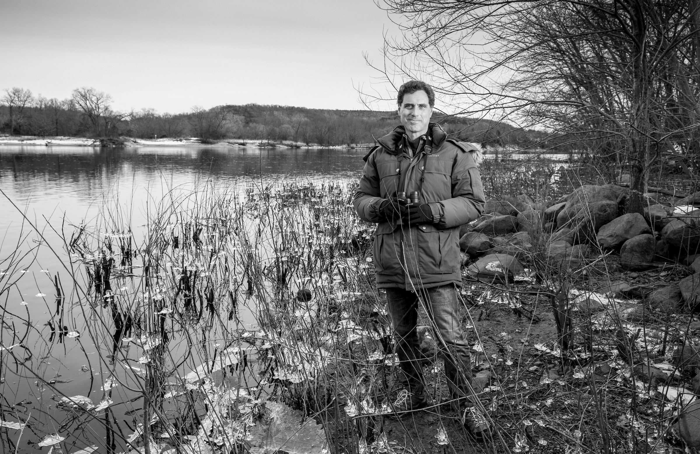 Goldberg along the Wisconsin River. "We should really know what’s going on with our national bird," he says. Tom Lynn