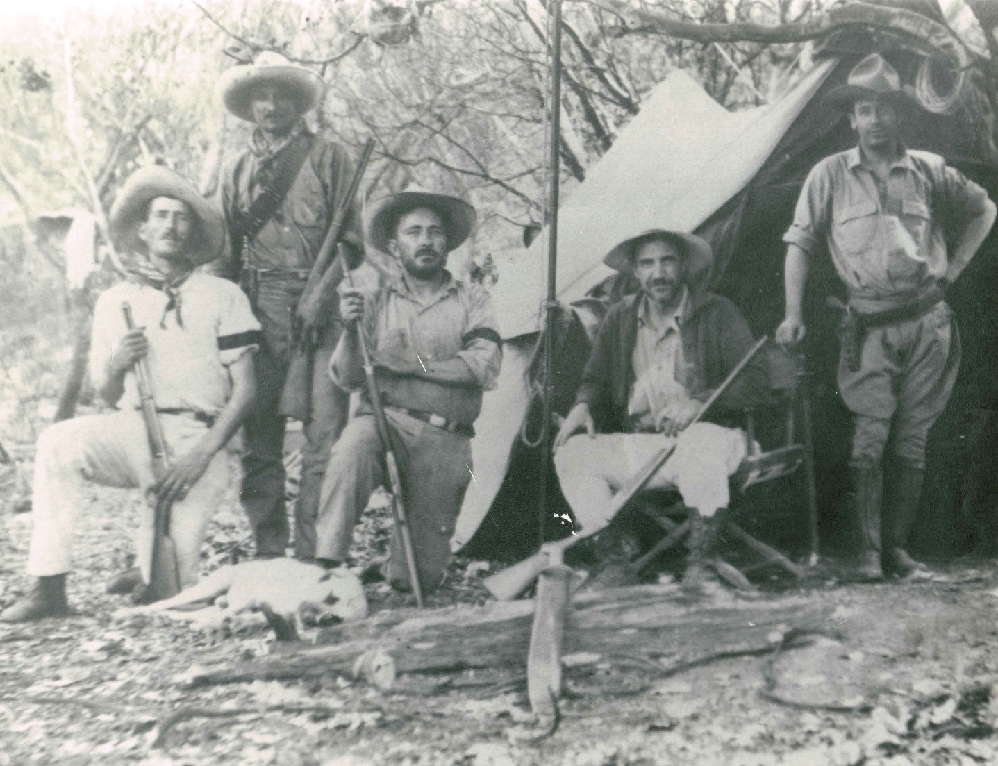 Chester Lamb (second from right) on a field trip in Baja California in the 1920s. Courtesy of the Lamb Family