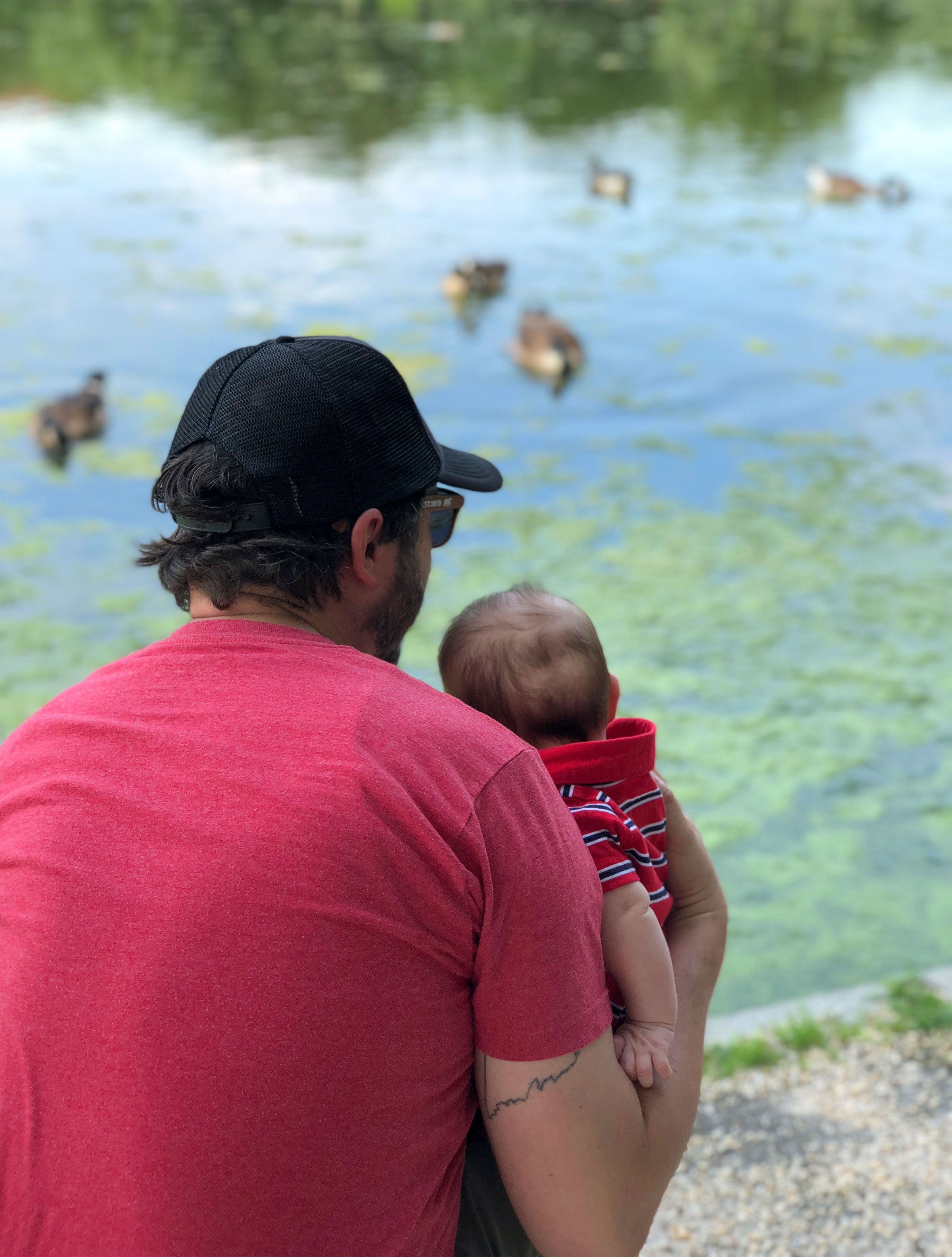 The author and his son watching Canada Geese. Courtesy of Nicholas Lund