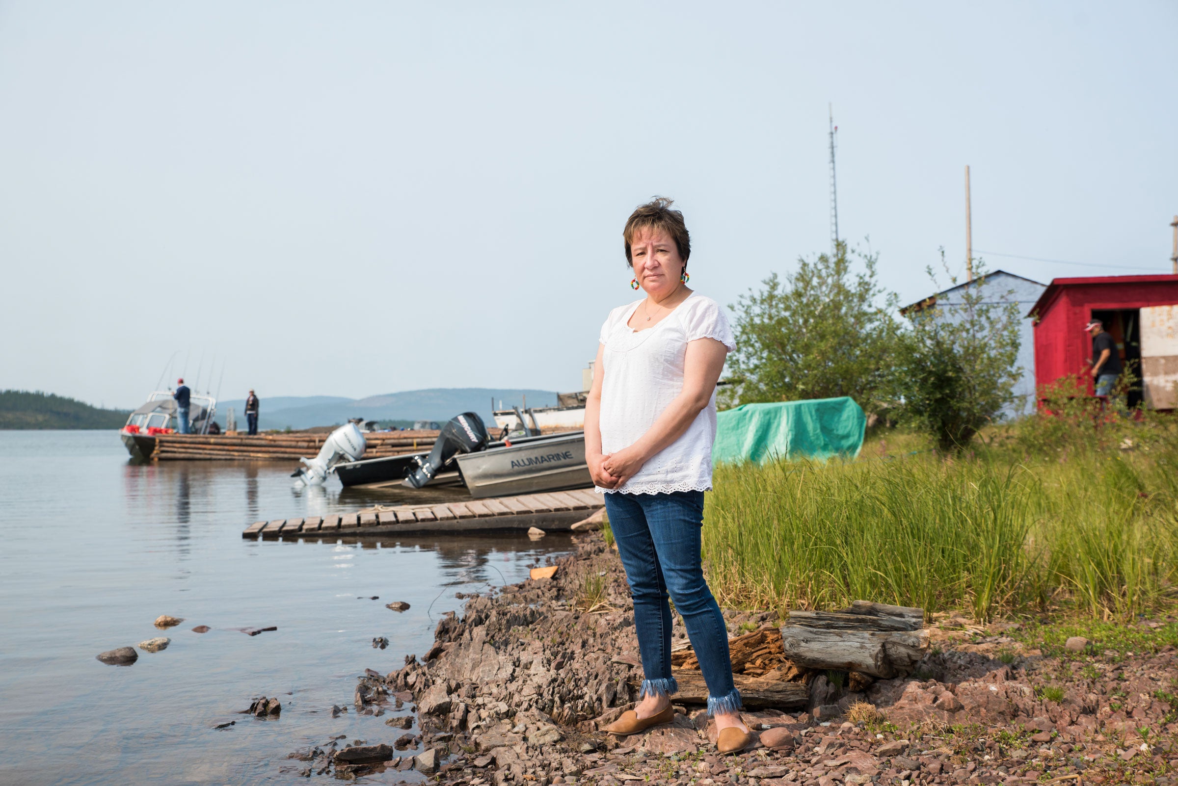 Prairie Desjarlais, program manager for Thaidene Nëné, says that mining is right in the community's backyard. Pat Kane