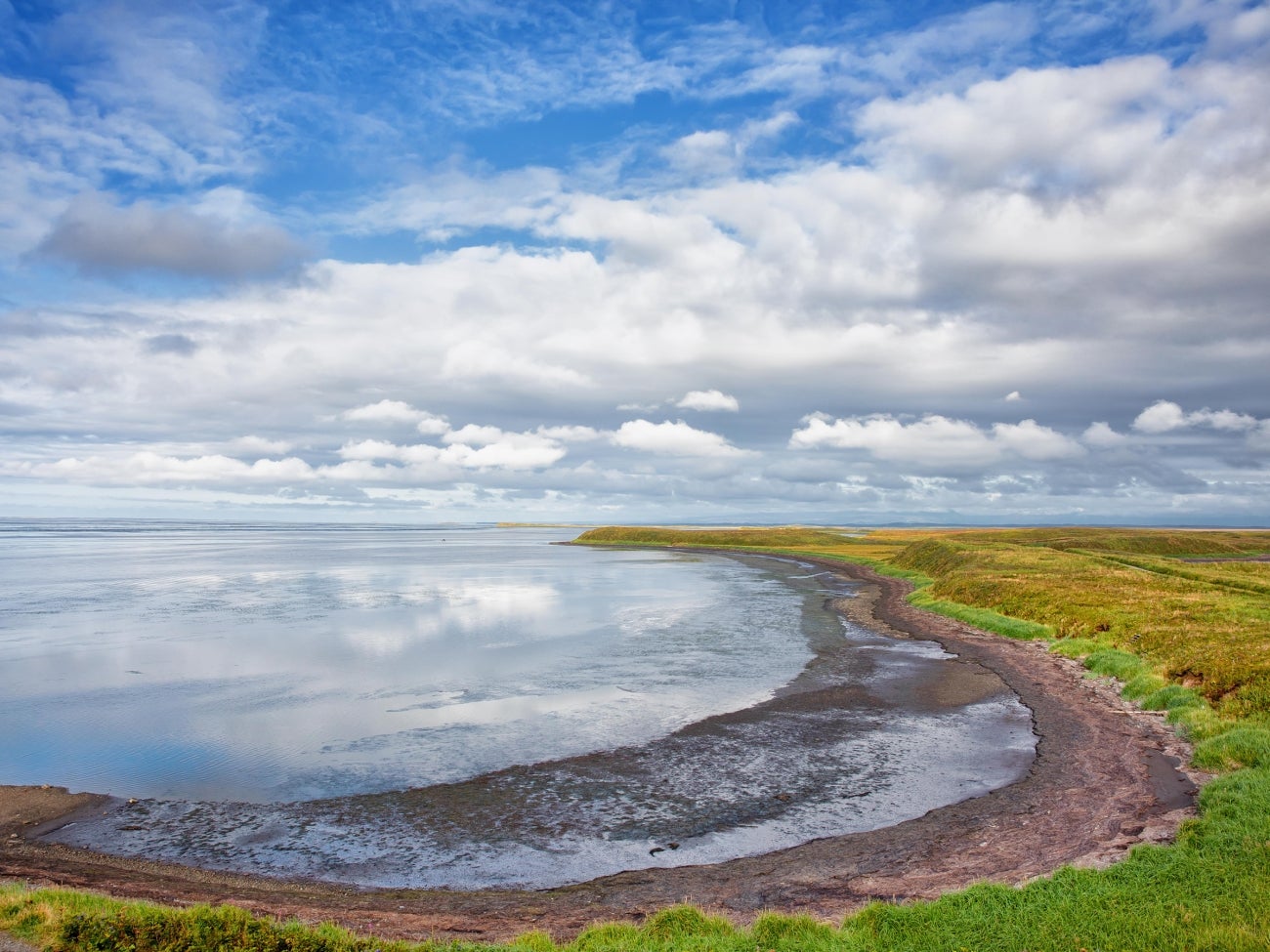 Landscape of coast and wetlands