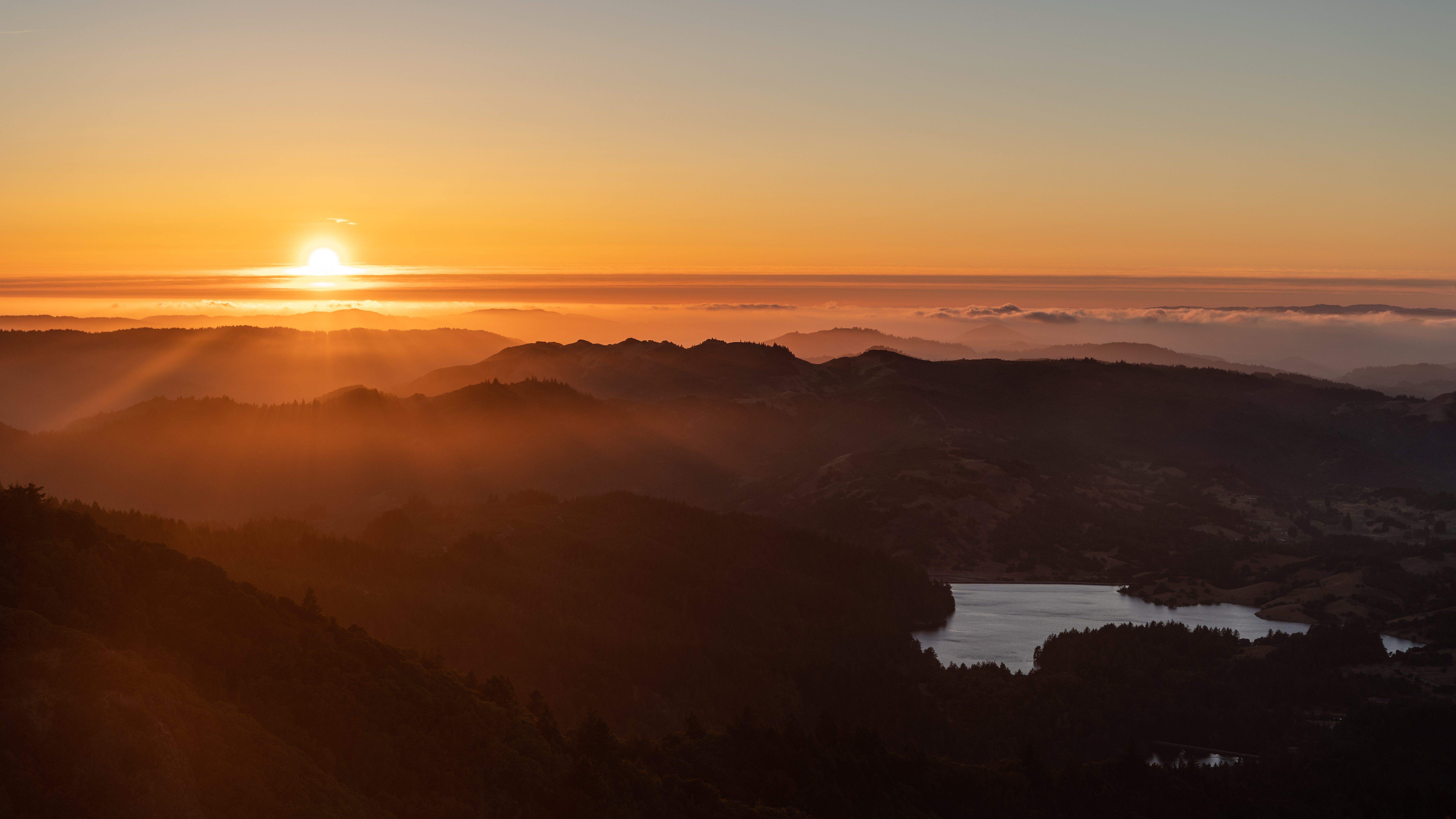 Sunrise from Mount Tam.