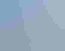 a beach under a blue sky