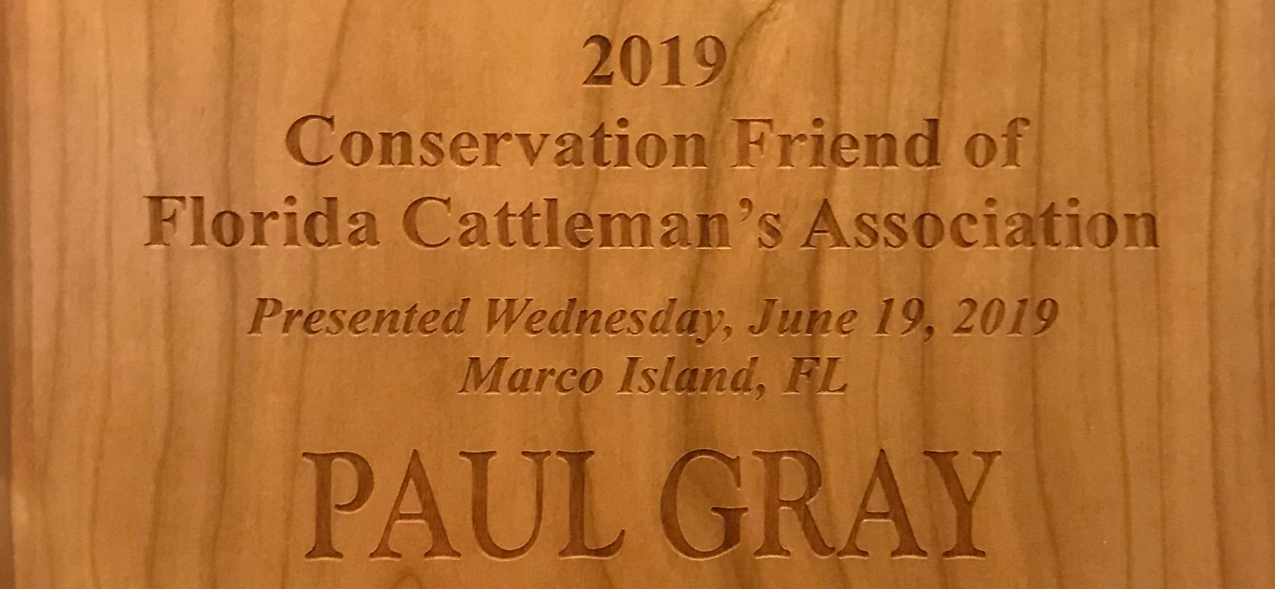 cattlemen's association, conservation, audubon florida, paul gray