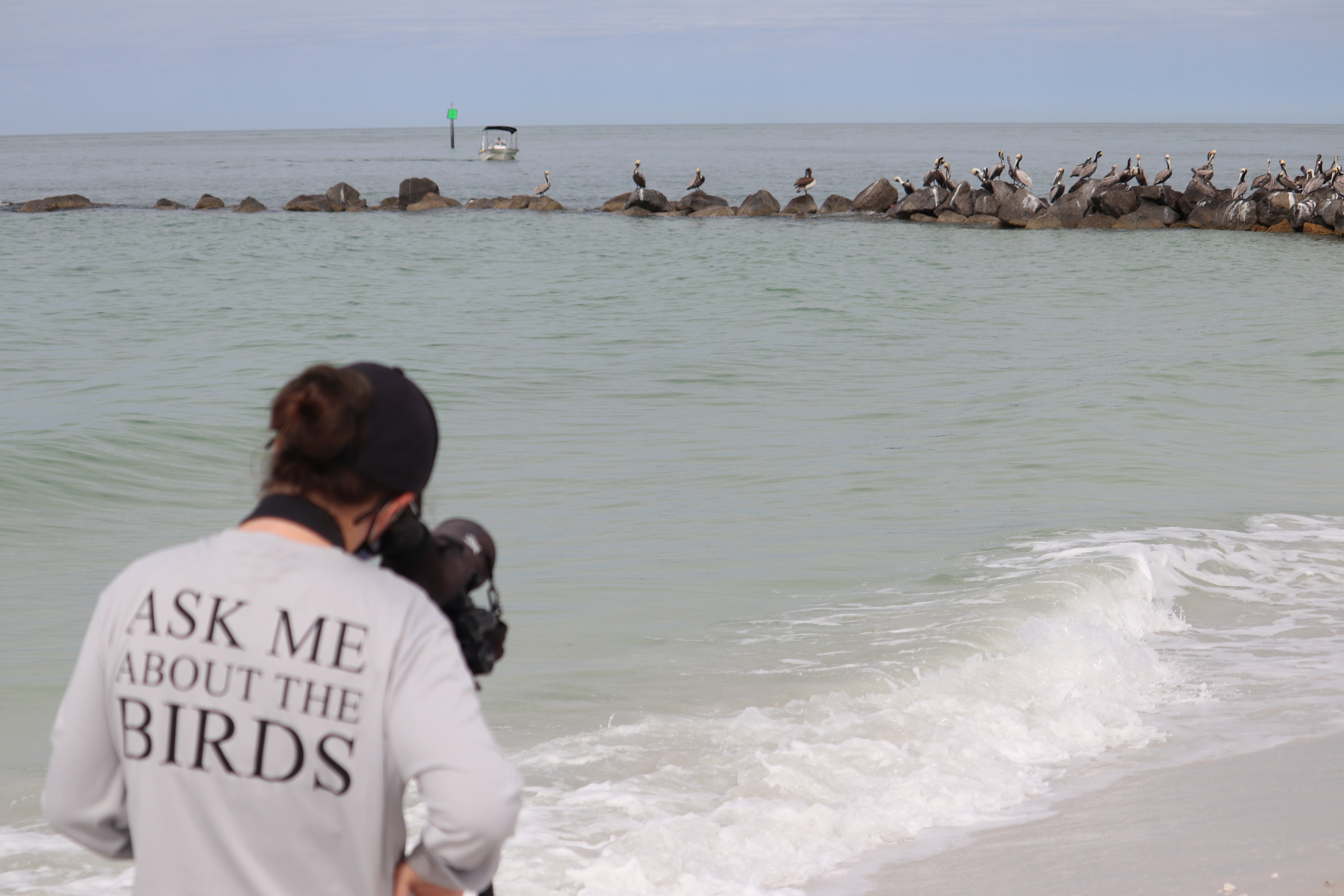Rochelle Streker counting birds.