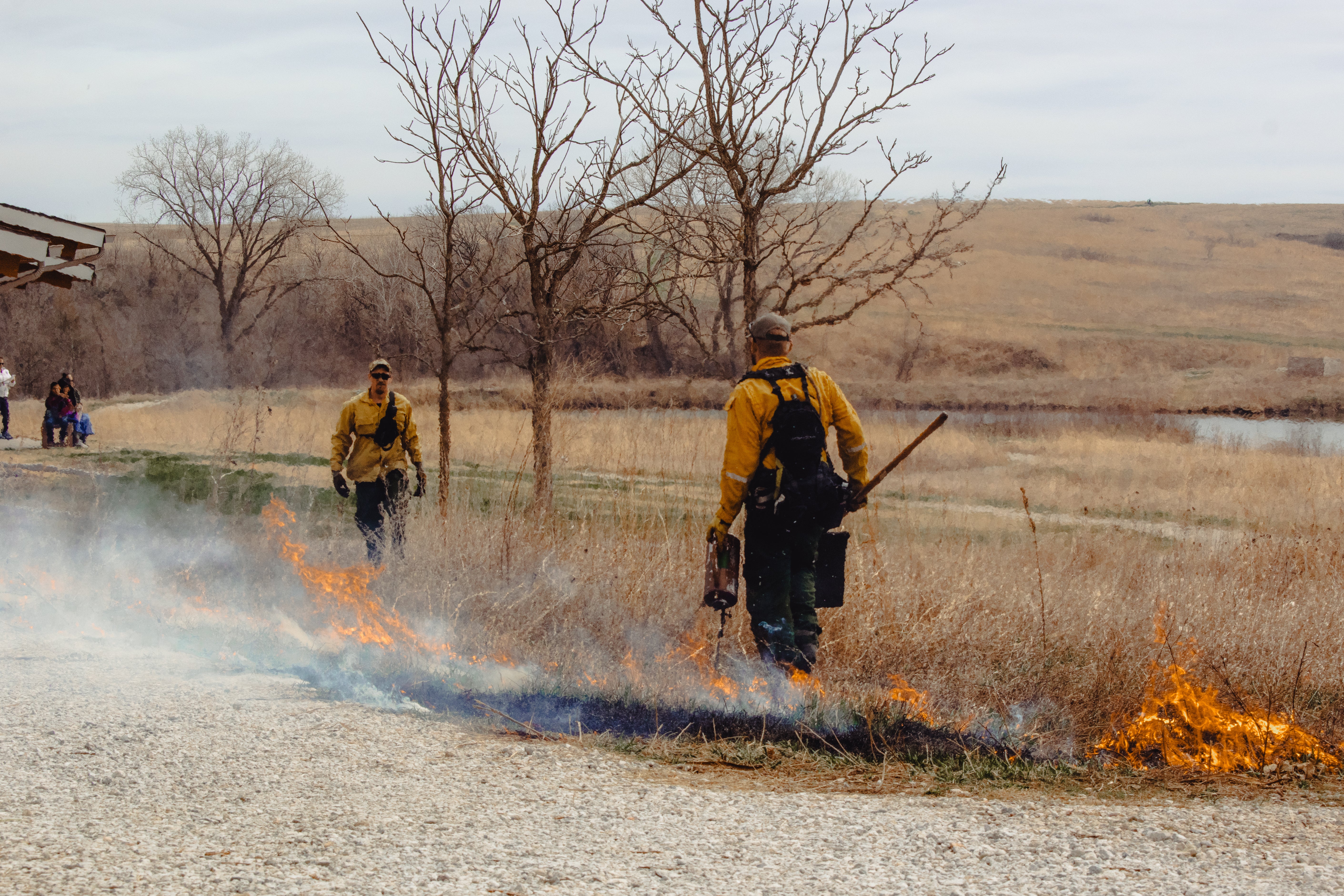 Prescribed Burn at Spring Creek Prairie. Brady Karg/Audubon