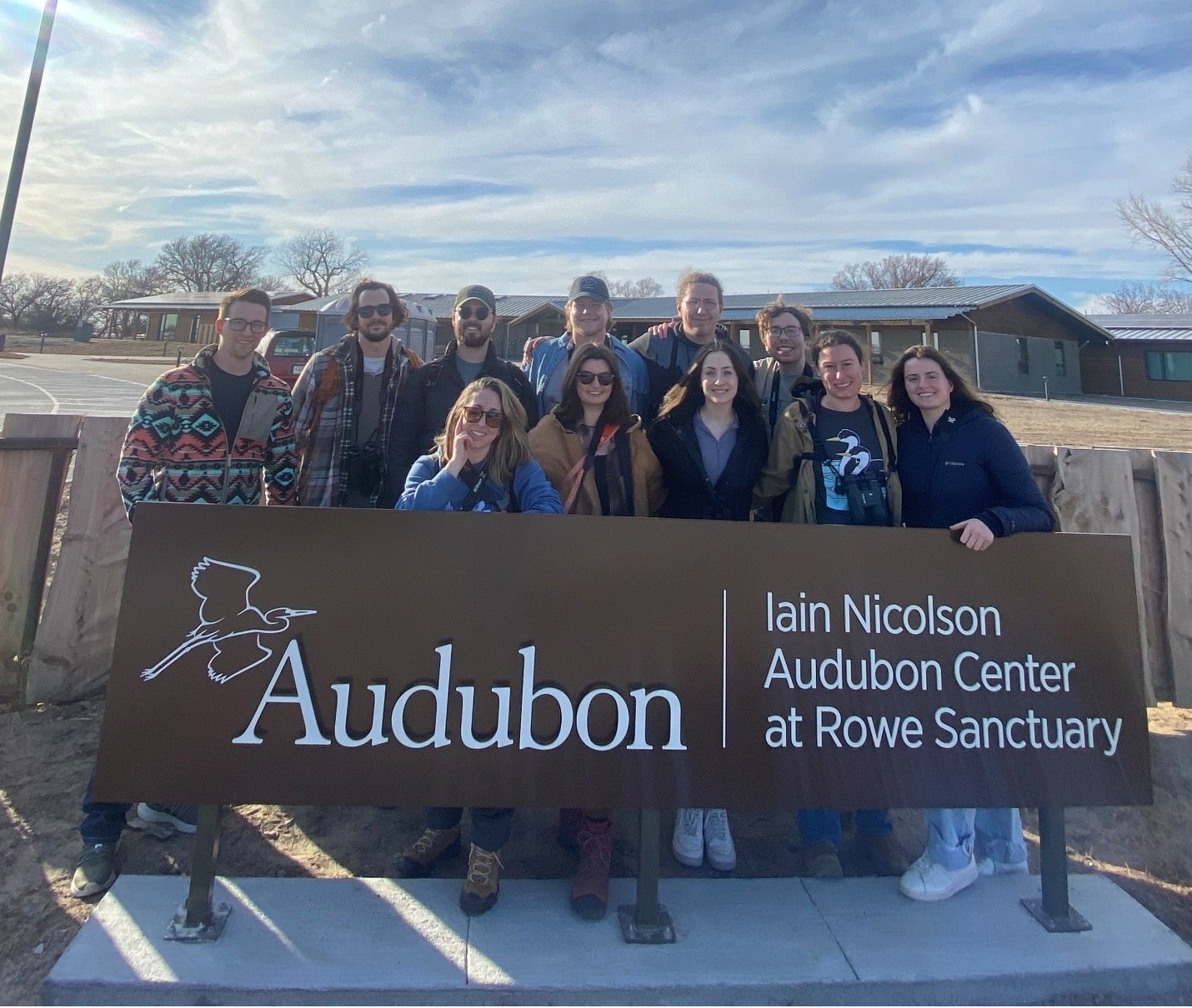 NDSU Birding Club at Rowe Sanctuary.
