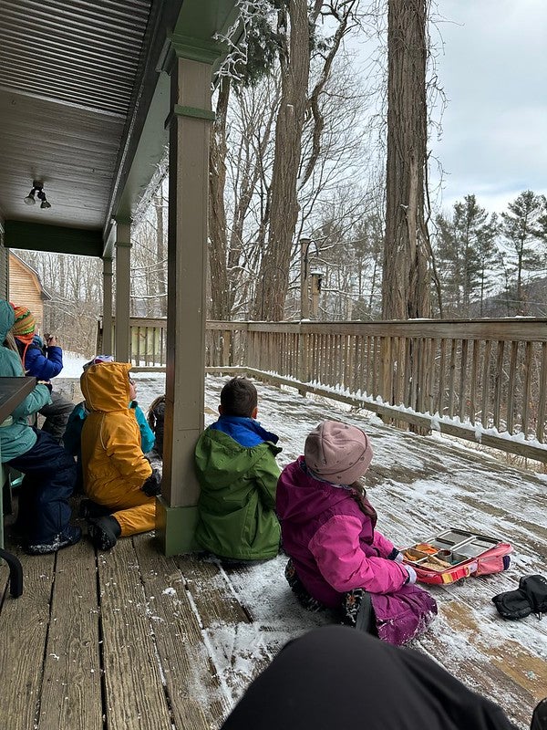 students bird watching