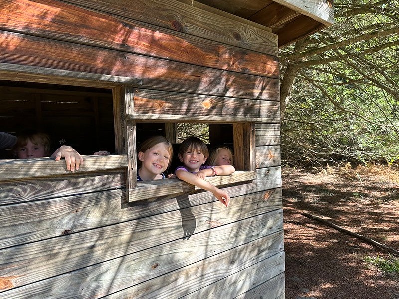 Students in Beaver Blind