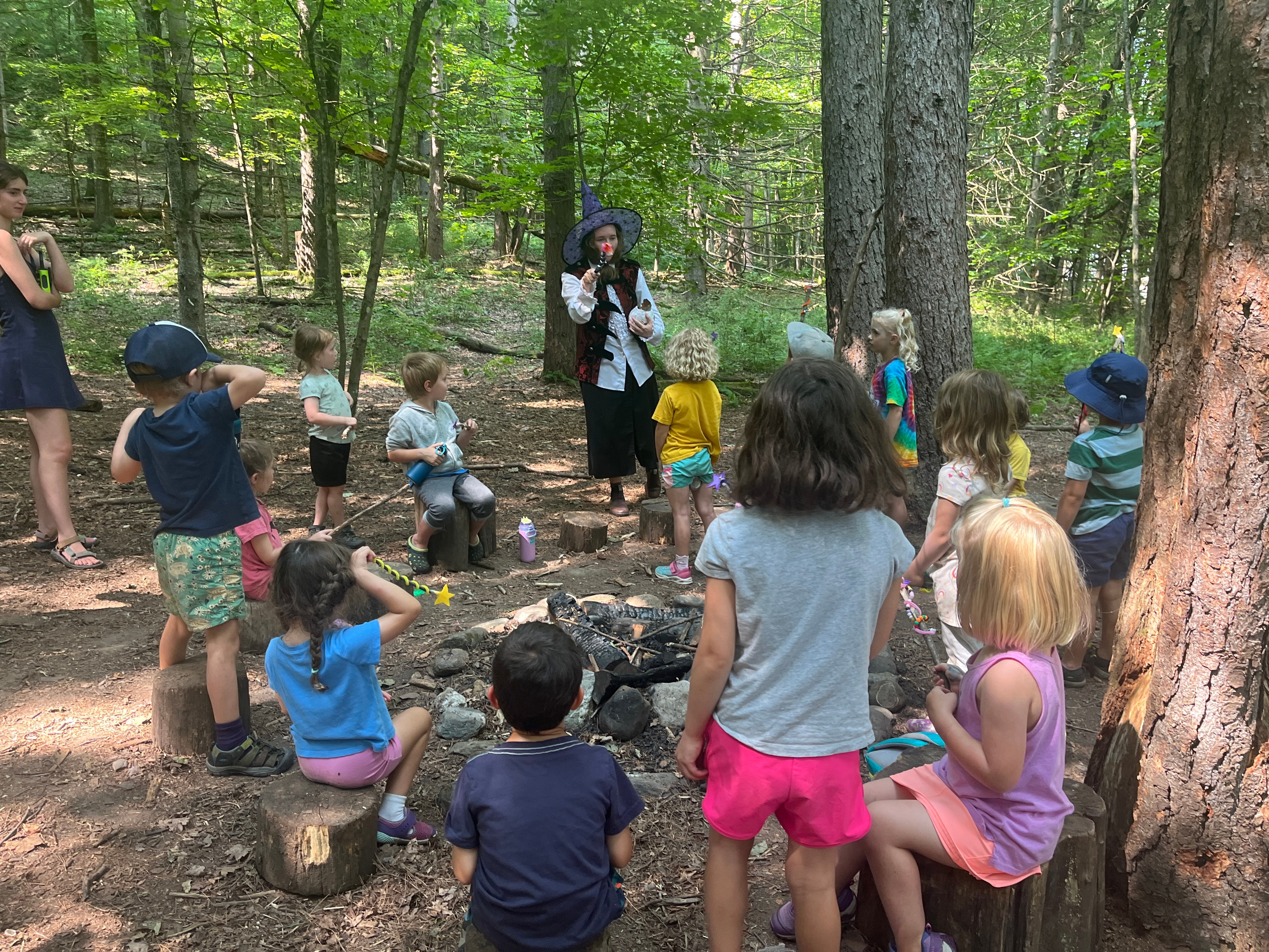 Campers in the woods