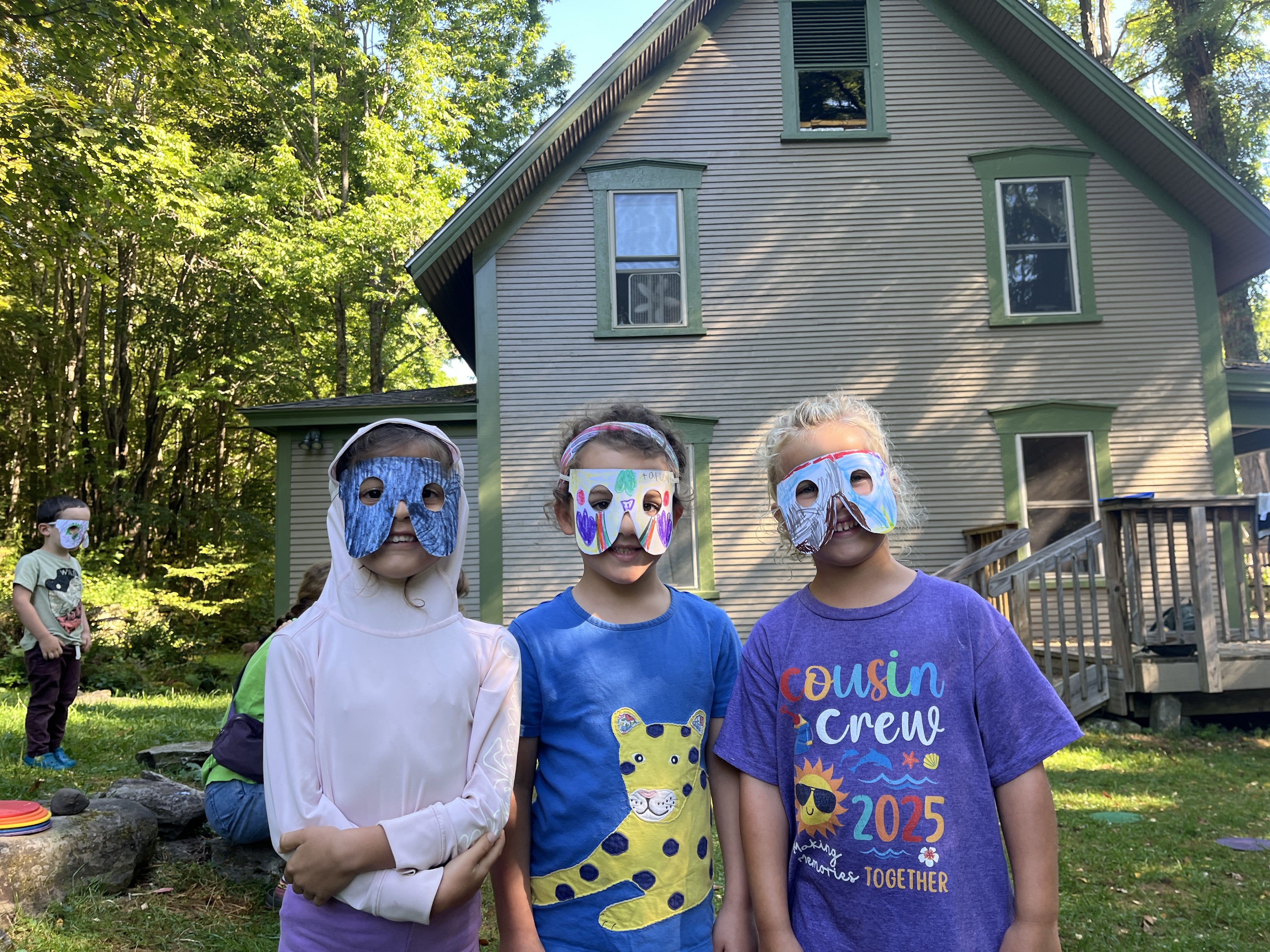 campers in masks