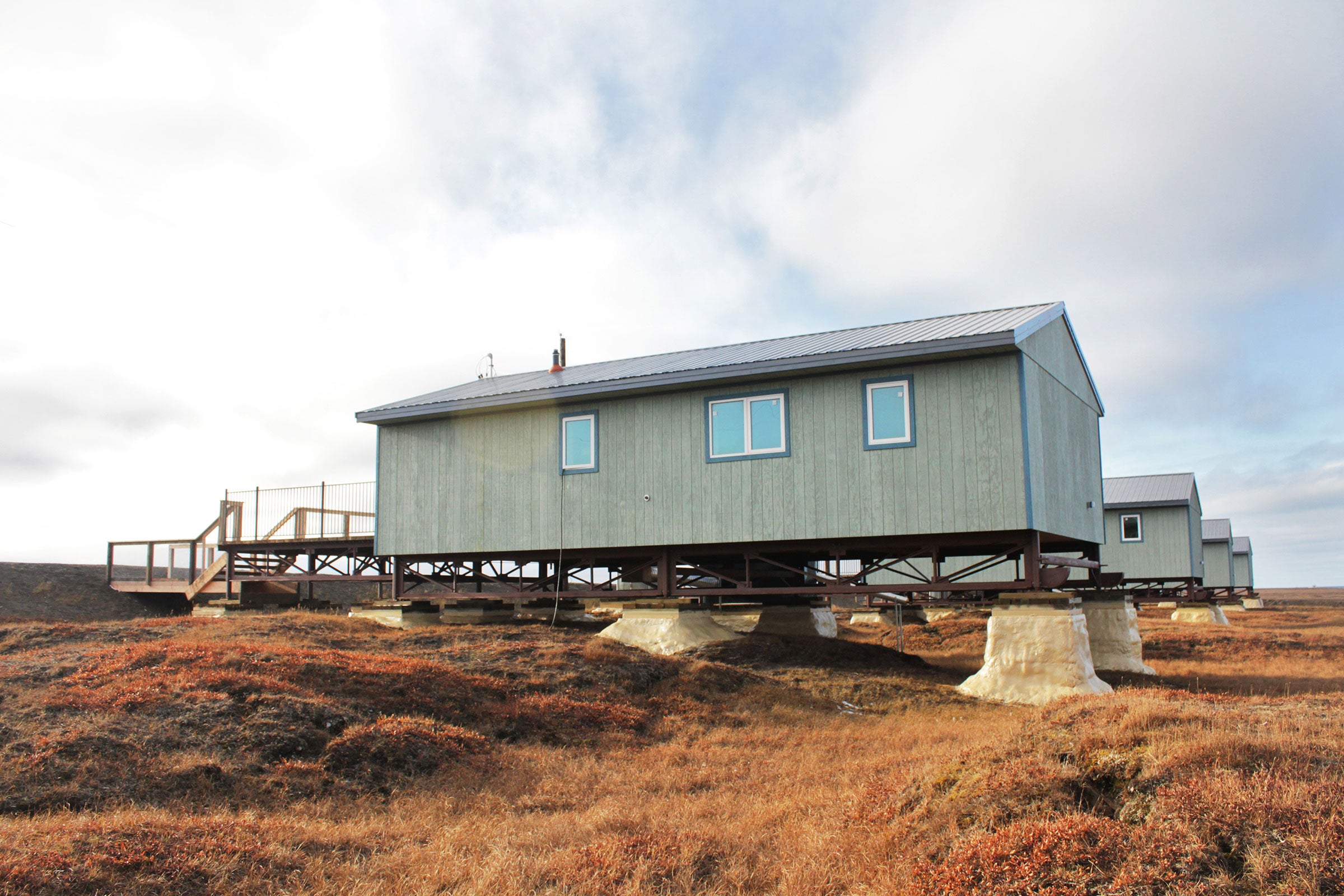 New, energy-efficient houses on the edge of Wainwright. Madeline Ostrander