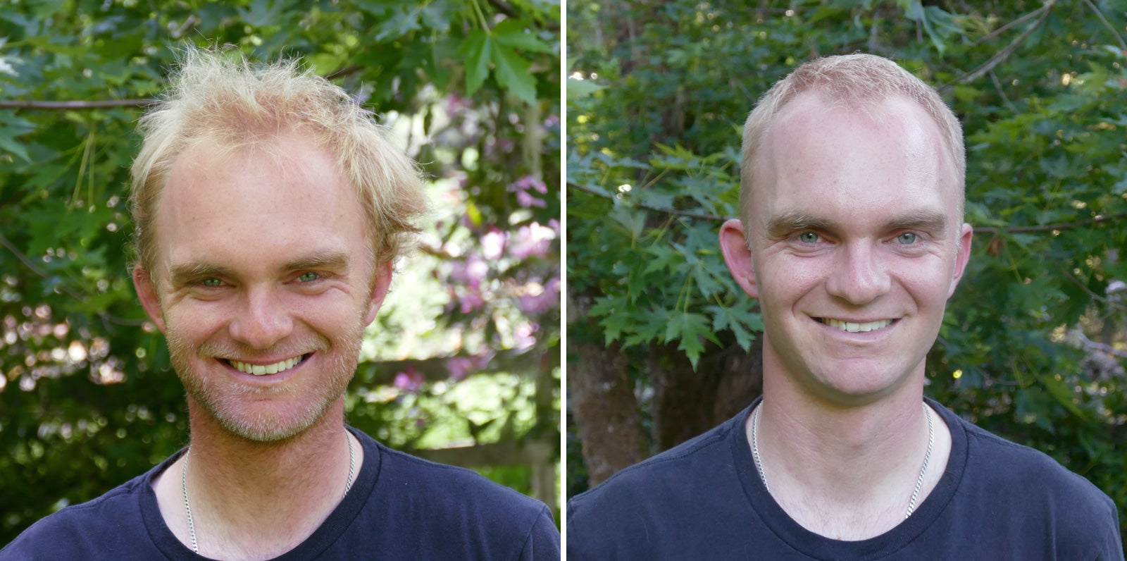 Before and after a 2,687-bird haircut! Noah Strycker