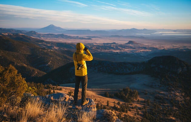 Birders scan the horizon for migrating raptors during the Bridger Raptor Festival in Montana. Max Lowe