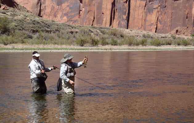 People fishing at Lee's Ferry, AZ. George Stephan/Flickr (CC BY 2.0)