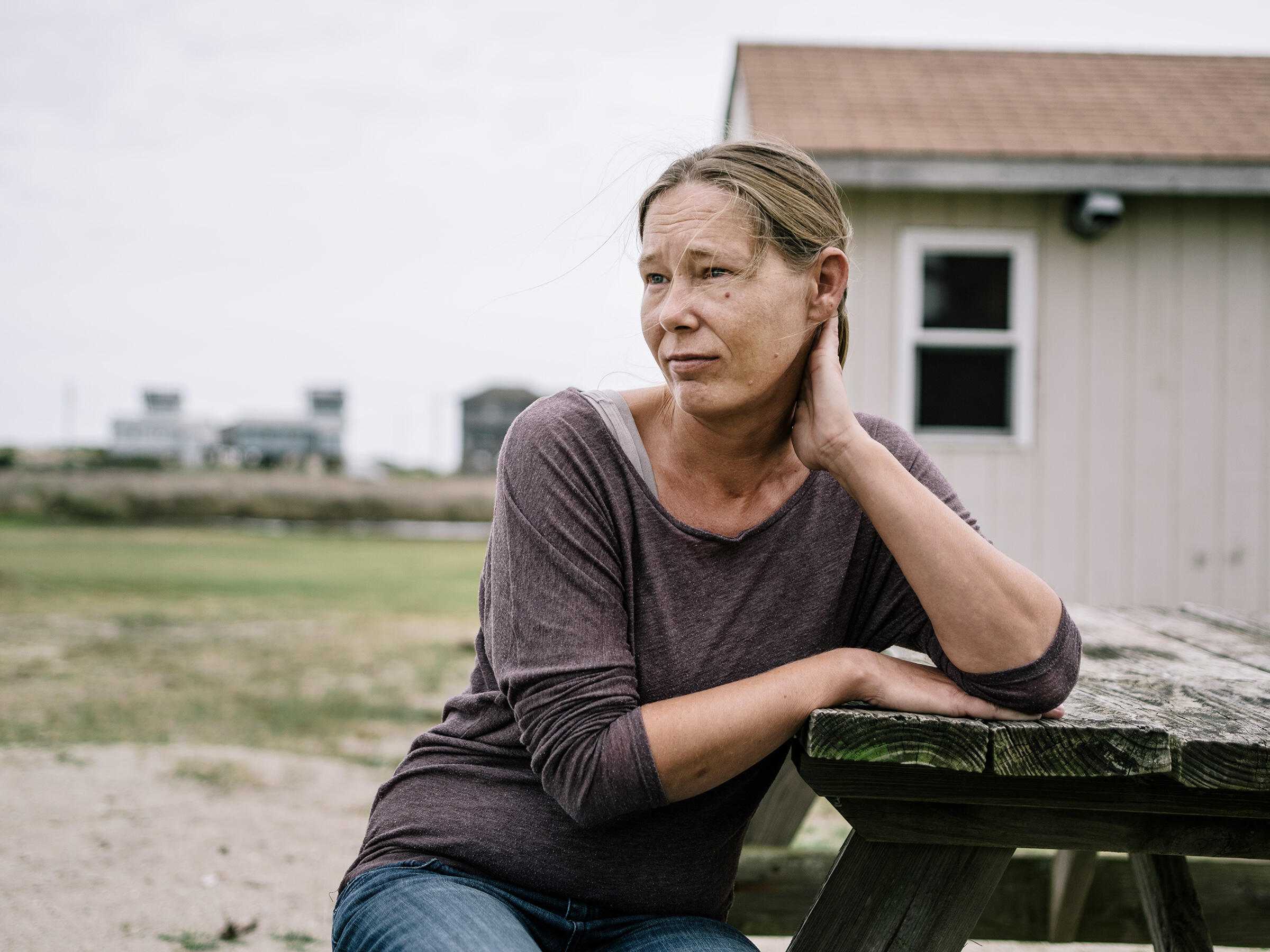 Stephanie O'Neal, works at the Sea Sound Motel in Rodanthe on the Outer Banks, NC. Greg Kahn