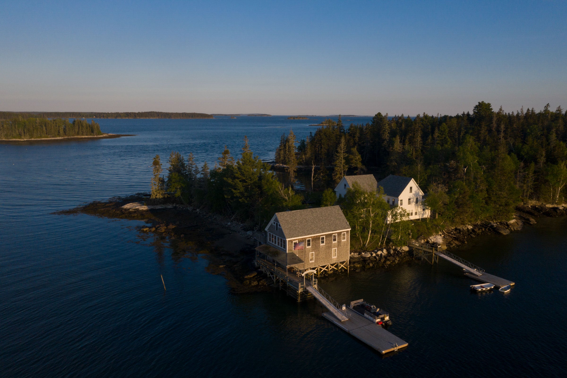 Aerials of Todd Wildlife Sanctuary and Hog Island Audubon Camp in 2019. Luke Franke/Audubon