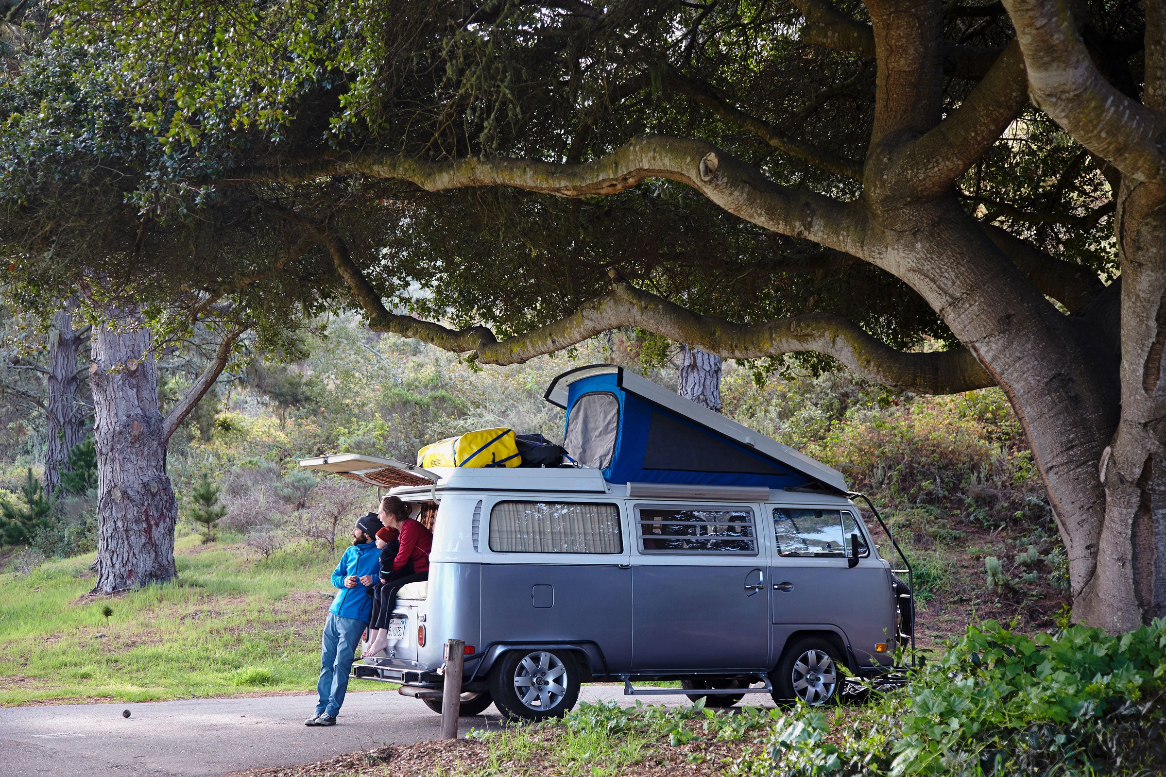A pitched tent or camping trailer will let you get close to birds and serve as a blind through the night. Lars Schneider/Tandemstock